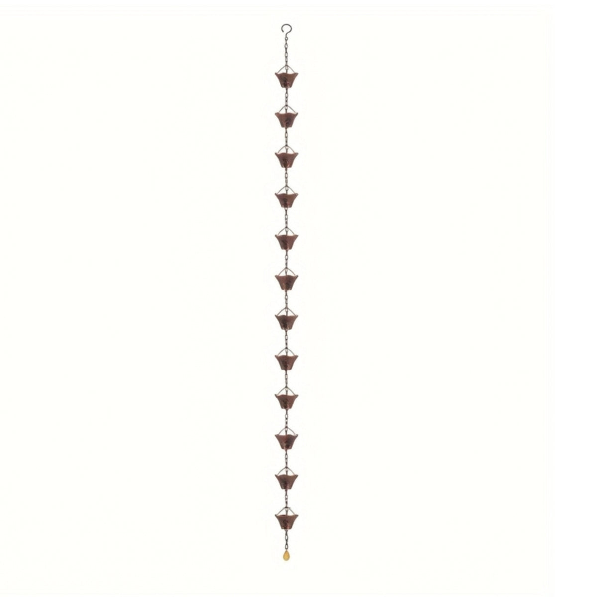 Rain Chain Textured Rain Chain with Cups Weather Resistant Downspout Replacement for Homeowners, Porch, decor
