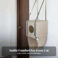 Large Capacity over the Door Cat Sling Space Saving Multi-Level Cat Sling Tool-without Cost Installation for Apartment Dwellers, Small Areas, Indoors, Bedroom, Living Room