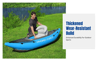 Inflatable Kayak, Durable Canoe, Thickened, Wear-Resistant, Fishing & Drifting Boat