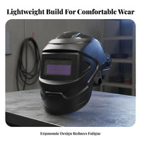 Anti-Glare Auto-Darkening Metal Joining Helmet Heat Resistant Automatic Metal Joining Hood Breathable Design for Polishing