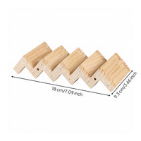 Natural Wood Z-Shaped Bird Ladder Stepped Bird Climbing Ladder Easy to Install Pet Accessory Chewable for Parrots, Aviary