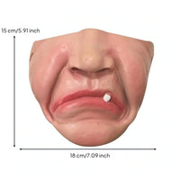 Half Face Pig Face Covering Exaggerated Latex Half Mask One Size Fits All for Adults, Pranksters, Costume Parties