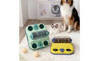 Boredom Relief Rotating Food Dispenser Toy Promotes Brain Development Interactive Pet Challenge Feeder 2 Difficulty Levels Pet Treat Dispenser Challenge for Indoor