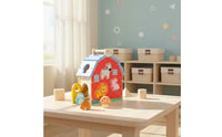 Wooden Shape Sorting House Educational Wooden Farm Shape Sorter and Farm Animal Sorter for Little Ones, Kids