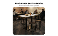 Sintered Sta Top 4-Seater Restaurant Table and Chairs robust Duty 4-Person Table and Chair Group long-lasting Construction Commercial Furnishing Easy to Clean for Food Stall owners, Business Owners, Restaurants, Canteens, Cafes, Bistro