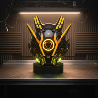 Retro-Futuristic LED Helmet Recharge-Capable Lights Sound Reactive Cosplay Helmet Adjustable Straps Retro-Futuristic Techwear Facepiece for DJs