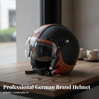 Half Shell Helmet with Visor 3C Certified 3/4 Open Face Helmet Unisex Shielded Headwear for Town Cyclists, Commuters, City Riding, Street Biking