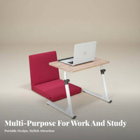 Mobile Laptop Desk Space Saving Mobile Couch Desk Versatile Adjustable Bedside Table for Remote Workers, Professionals, Bedroom, Dorm Room, Study