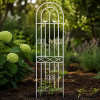 Wrought Iron Garden Trellis for Climbing Plants, Roses, Clematis, and Vines