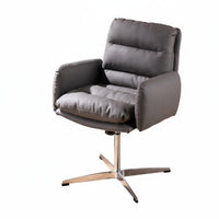 Cushioned Makeup Chair Shell-Shaped rearrest Scalloped rear Chair Upholstered Gold-Tone Legs for Home Decorators, Homeowners