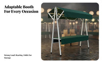 Quick Setup Outdoor Advertising Table Heavy Duty Portable Vendor Stand Spacious Countertop Foldable Market Stall Stable Structure for Small Business Owners, Event Organizers, Crafters, Farmers Markets, Street Fairs, Temporary Shops, Tourist Attractions