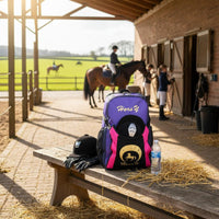 Equestrian Backpack Multi-Function Horse Helmet Backpack Made Horse Boots Bag