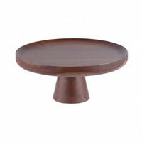 Polished Finish Acacia Wood Dessert Stand Multi-Purpose Round Food Display Stand Elegant Design for Wedding, Afternoon Tea, Party