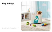 Cartoon creature Storage Cube easy-care CreatureThemed textile container Foldable for children