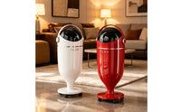 Tall Trash Can with Inner Inner Container Dome Top Floor Trash Can Cylindrical Garbage Bin with Removable Inner Inner Container Glossy for Kitchen, Living Room