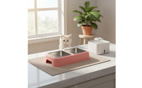 Tilted Cat Bowl Removable Bowls Tilted Cat Food Water Bowl Anti-Tip Elevated Pet Feeder for Small Dogs