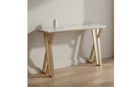 Nordic Design Marble Top Bar Table Minimalist Design Gold Leg High Table Space-Saving Home Furniture for Balcony