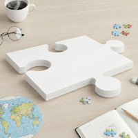 24 Pieces Customizable Blank Cardboard Puzzle Write-on Blank Jigsaw Puzzle White Creative for Crafters, Kids, Art Projects, Classroom Crafts, Birthday Parties