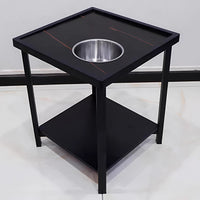 岩板茶几高档茶楼棋牌室专用茶几麻将桌旁茶水架棋牌室家用通用