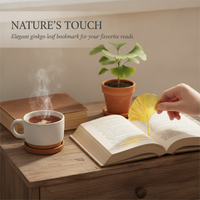 Ginkgo Leaf Acrylic Bookmark for Books and Planners