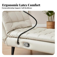 Two-PurposeUse Ergonomic Sleeper Chair Space-Saving Oversized Upholstered Chaise extended Wide Seat Sofa Bed Modern visual appeal for Office Workers, Book Lovers, Movie aficionados, Living Room, Bedroom, literary corner, Balcony