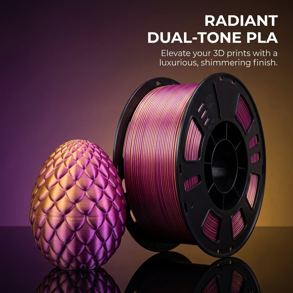 lustrous PLA Printer Filament 1.75mm, Shiny Glossy Finish 1kg Spool, Material for Prototyping and Modeling, ±0.02mm Tolerance