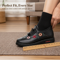 Women's Winter Warm Fleece-Lined Beijing Cloth Shoes for Seniors, Waterproof Non-Slip