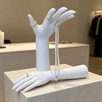 Resin Mannequin Hand Jewelry Organizer Stand Smooth Hand Jewelry Display Holder Modern Minimalist for Jewelers, Collectors, Photo Shoots