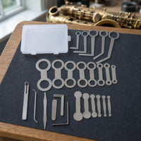 25 Pieces Saxophone Pad Adjustment Tools Stainless Steel Saxophone Repair Tools Metal Pad Leveling Tool for Gigs