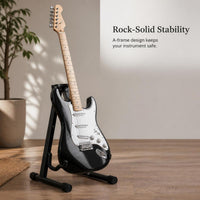 Foldable A-Frame Guitar Stand for Acoustic Electric Bass Guitars, Detachable Portable Instrument Display Rack
