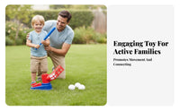 Indoor Outdoor Use Foot Pedal Baseball Er Parent-Child Interaction Kids Baseball Er Hand-Eye Coordination for Girls, Lawn, Park