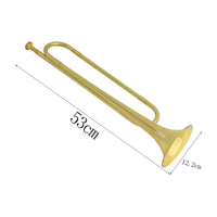 Youngster Trumpet Polished Marching Trumpet Upright Brass Bugle for Practice