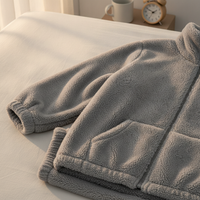 Unisex Plush Fleece Pajama Set for Winter - Thickened Warm Loungewear