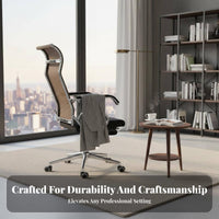 Lumbar Cushioning Reclining Ergonomic Chair Adjustable Headrest Ergonomic Recliner with Footrest Breathable Mesh posterior-office Furniture for Students, Home Users, telecommuting Workers, Dormitory, Study Room, Gaming Setup, Workstation