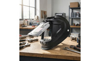 Fusing Helmet with Flip-up Lens Fullcomplete-Coverage Auto-Darkening Fusing Headgear Heat-Resistant Guarding Gear for Fabricators, Garage