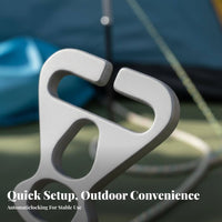 Self-Locking Canopy Pole Fixing Plate Triangular Design Tent Accessory Easy to Install Tarp Connector Long-Lasting for Campers, Backpackers, Anglers, Outdoors, Hiking, Picnics, Fishing Trips