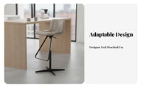Minimalist aesthetic Adjustable High Stool with supportrest Modern Design Height-Adjustable Pedestal Seat Easy to Clean Bar Chair rotate Function for Adults, Homeowners, Business Owners, Restaurant, Pub, Kitchen, Dining Room