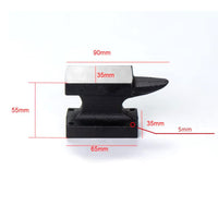 Small Single-Horn Anvil Base for Jewelry Making with Metal Ball Peen Hammer