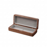 Wooden Eyeglass Case Secure Walnut Glasses Case Lightweight for Travel, Car