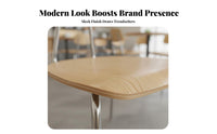 Long-Lasting Restaurant Table and Chair Set Easy to Clean Mid-Century-Century Modern Dining Set Space Saving Plywood Dining Chair Stain-Resistant for Business Owners, Homeowners, Families, Dessert Shop, Eatery, Apartment, Home