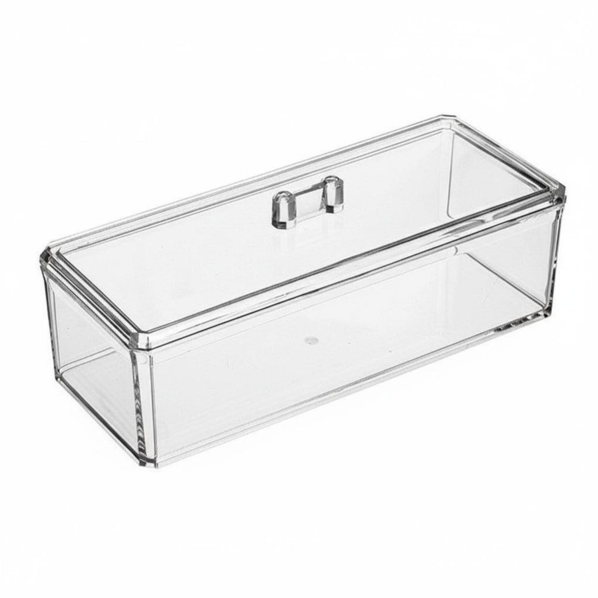 3-Compartment Clear Box Transparent Design Display Case particle-resistantproofprotective for Study Room