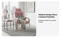 Modern Design Adjustable Padded Recliner Reclining Function Upholstered Armchair High Back Support Computer Chair Thick Cushioning for Young Adults, Office Workers, Homeowners, Bedroom, Home Theater