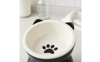 Ceramic Cat Food Bowl Detachable Design Cat Food and Water Bowl Set Easy to Clean Raised Ceramic Pet Bowl for Flat-Faced Cats, Small Dogs