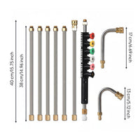 10 Pieces Car Wash High Pressure Lance Kit Quick Connect Pressure Washer Extension Set Leakproof