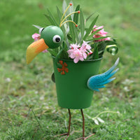Decorative Cartoon Bird Flower Pot Whimsical Bird Design Pot Sturdy for Kindergarten, Lawn, Balcony