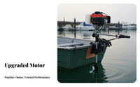 Small Boat Motor Aluminum Alloy Propeller Kayak Fishing Motor Powerful Small Inflatable Boat Engine for Kayakers, Fishermen, Lakes, Rivers, Freshwater
