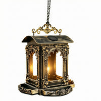 Hanging Bird Feeder Decorative Solar Bird Feeder Open Sided Garden Decor for Backyard