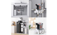 Waste Water Solenoid Valve 24V Wastewater Solenoid Valve Adjustable Quick Connect for DIYers, Under-Sink Plumbing