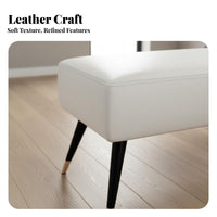 Padded End-of-Bed Bench Modern Design Long Padded Bench Versatile Placement Long-Lasting Construction for Guests, Entryway