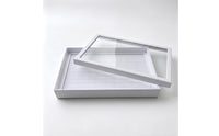 Multi-Slot Band Holder Box with Clear Lid Dust-Proof Band Holder Organizer Box Slim-Profile Jewelry Tray with Clear Lid High-Capacity for Dresser, Countertop